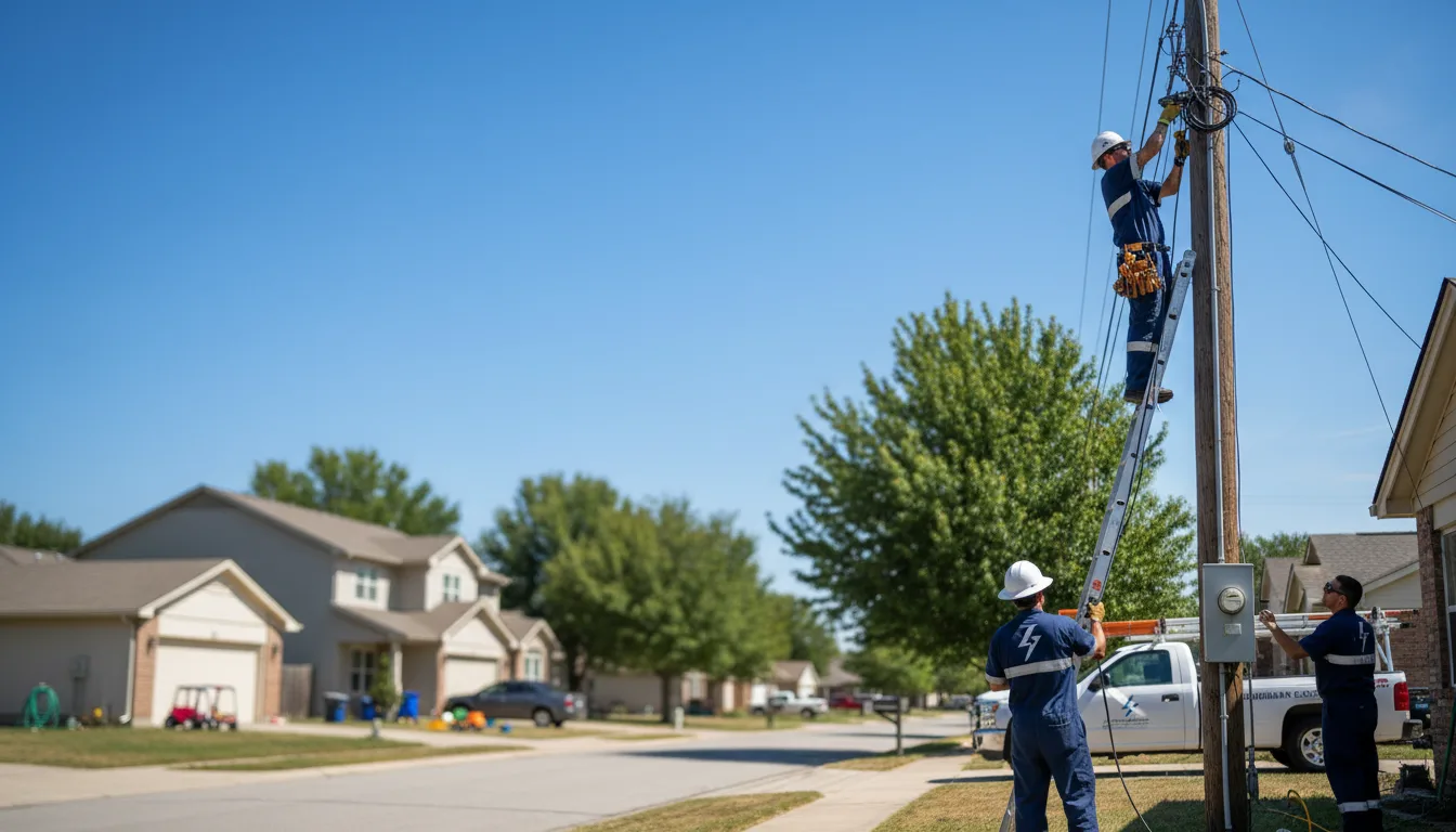 Residential electrician providing installation services in Joy, IL